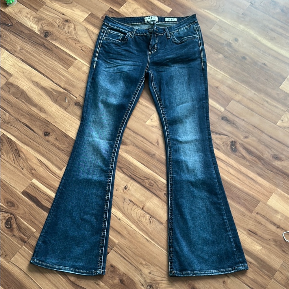 Women's Blue Flared Jeans